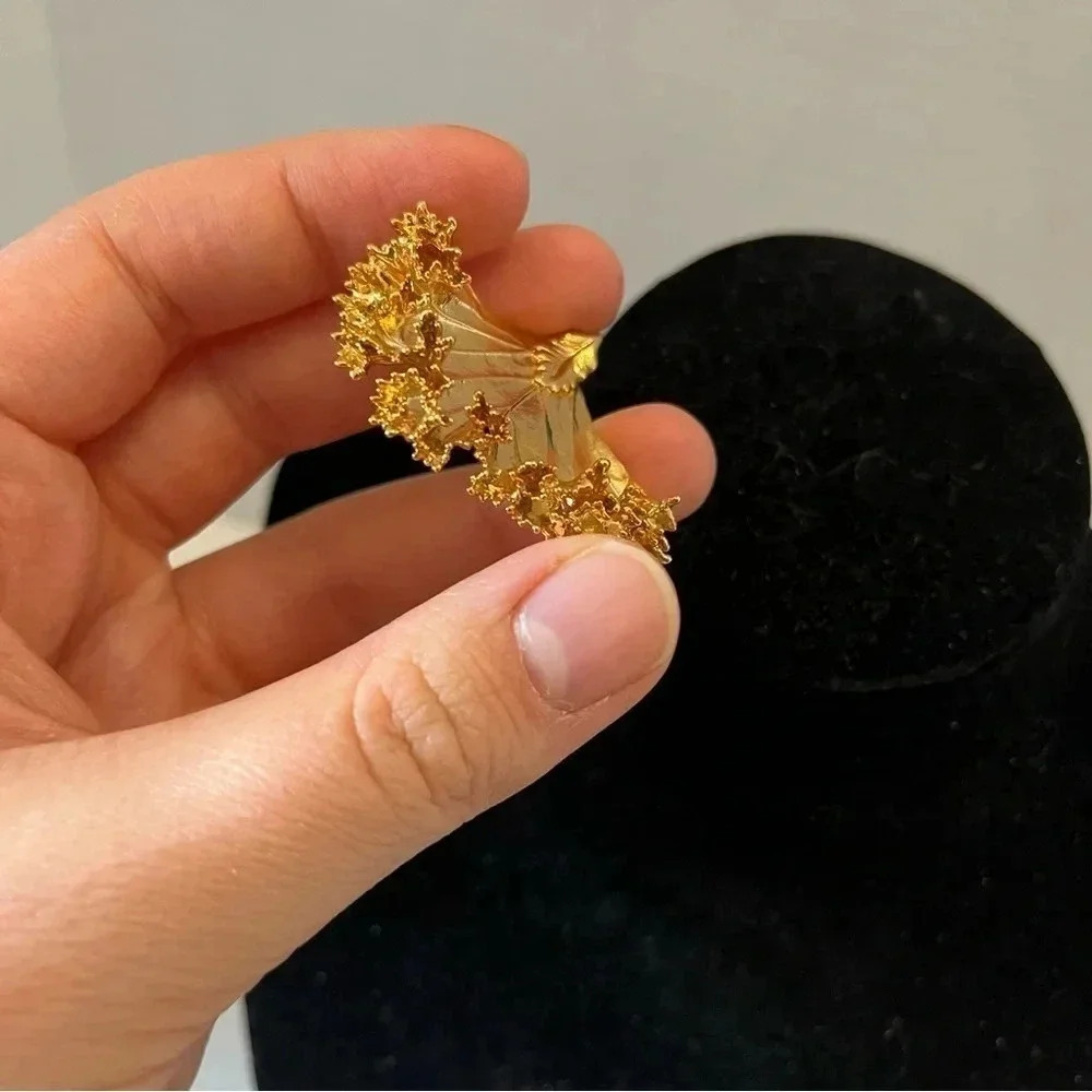 Vintage Natures Jewelry 24k Gold Dipped Genuine L… - image 3